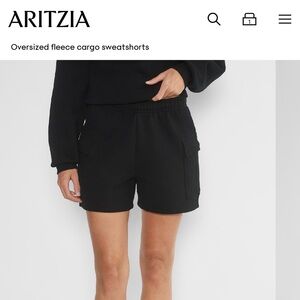 Aritzia Black Women's Cargo Shorts